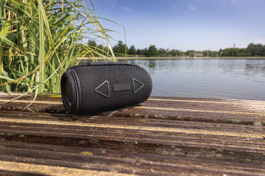 Logo trade advertising product photo of: Prisma RCS recycled plastic IPX 4 waterpoof 16W speaker