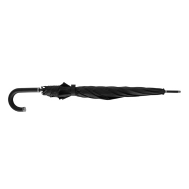 Logo trade promotional gifts picture of: Swiss Peak Vero Aware™ RPET 25” umbrella w luxe handle