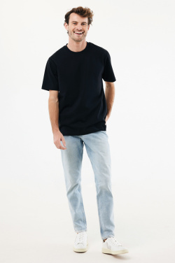 Logo trade corporate gifts image of: IQONIQ Nikko heavyweight recycled cotton t-shirt