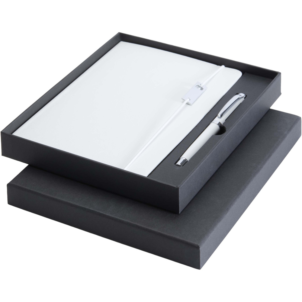 Logotrade promotional merchandise image of: Legato Elegance A5 hard cover notebook and rollerball pen set