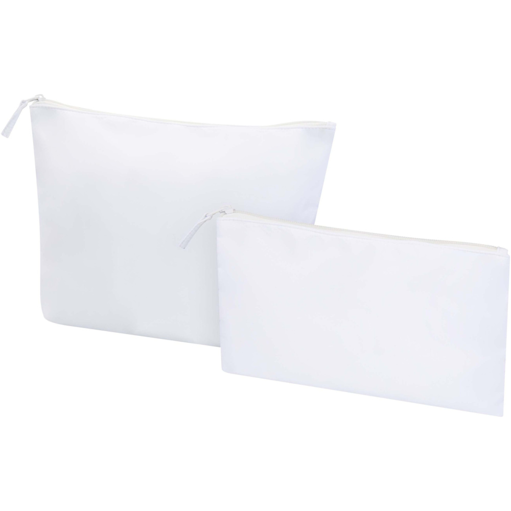 Logo trade corporate gifts image of: Swift GRS recycled toiletry bag set