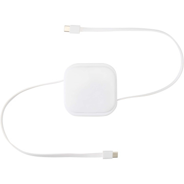 Logotrade promotional product image of: Gloas 5-in-1 recycled retractable data sync and 100W fast charge cable with smartphone tool kit