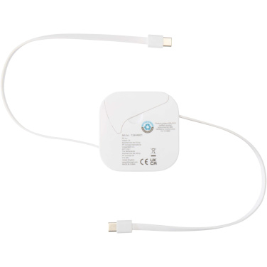 Logo trade promotional items image of: Gloas 5-in-1 recycled retractable data sync and 100W fast charge cable with smartphone tool kit