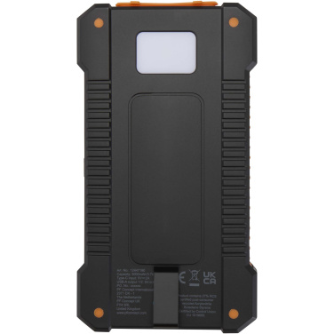 Logotrade promotional item picture of: Altair 5000 mAh 10W recycled plastic rugged solar power bank with built-in torch