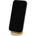 Alcor recycled plastic foldeable magnetic phone stand with bamboo details, White
