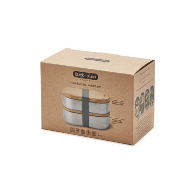 Logotrade promotional gift image of: Black+Blum Stainless Steel Double Bento Box