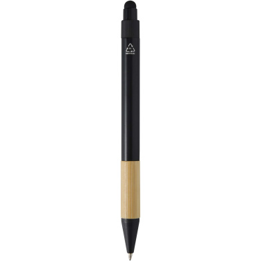 Logo trade promotional gifts picture of: Minka RCS recycled aluminium ballpoint pen, keychain and RFID card holder gift set