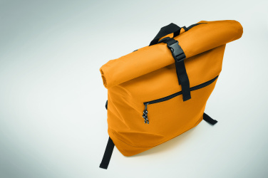 Logo trade corporate gifts image of: 600Dpolyester rolltop backpack
