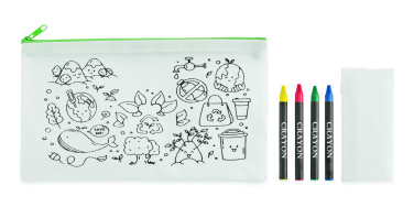 Logotrade promotional product image of: Pencil case with 4 crayons