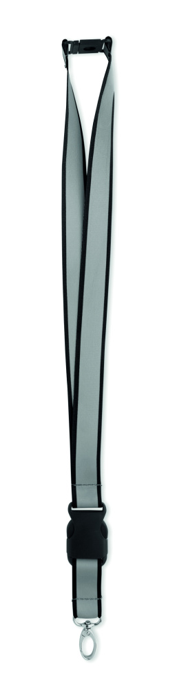 Logo trade promotional merchandise image of: Reflective RPET lanyard