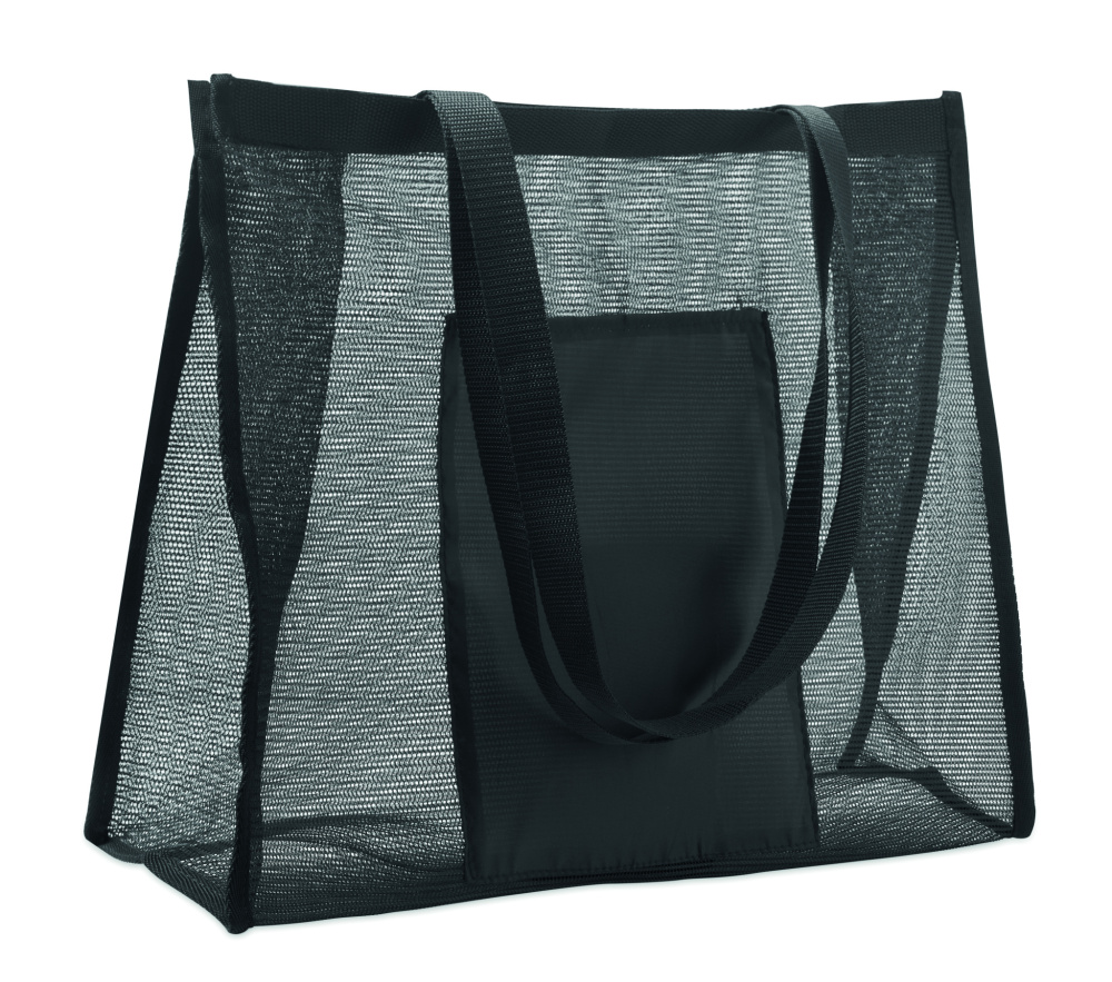 Logo trade promotional gift photo of: RPET mesh shopping bag