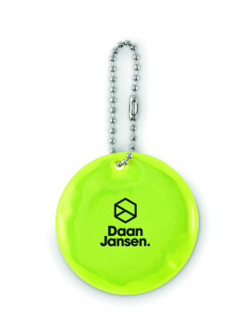 Logo trade promotional merchandise picture of: Round reflective keyring