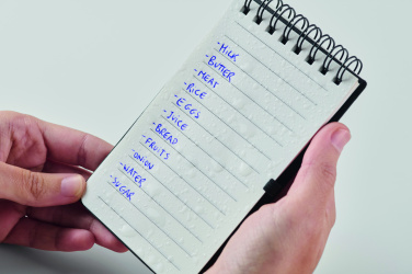 Logo trade promotional giveaways image of: Water repellent notepad