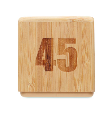 Logotrade promotional giveaway image of: Bamboo twist snooze timer