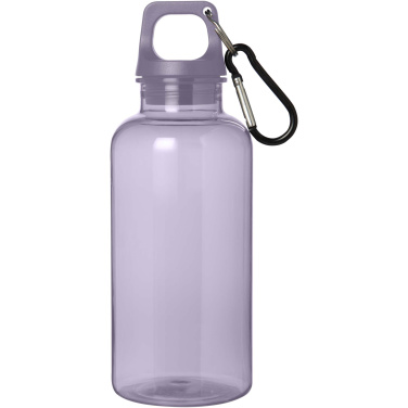 Logo trade promotional merchandise photo of: Oregon 400 ml RCS certified recycled plastic water bottle with carabiner