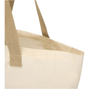 Logotrade promotional gift picture of: Sierra 140 g/m² GRS recycled foldable cotton tote bag 7L