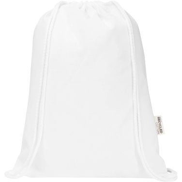 Logo trade advertising products image of: Peru Blend 180 g/m² GRS recycled drawstring bag 5L