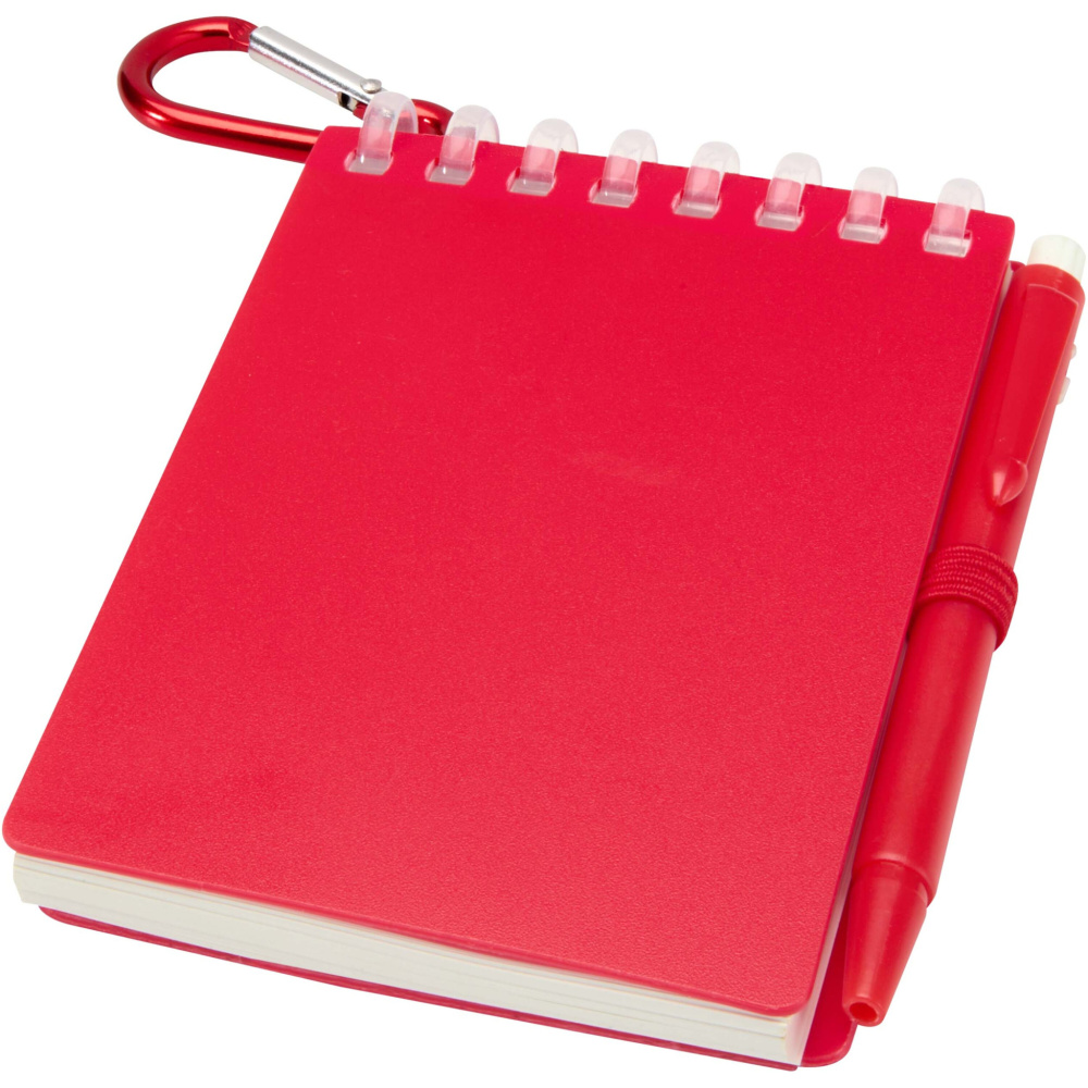 Logotrade promotional gift picture of: Lig Mini recycled outdoor soft cover notebook and ballpoint pen set (black ink)