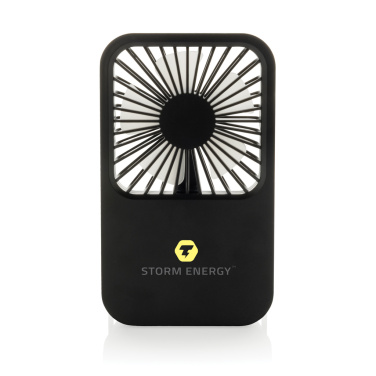 Logo trade promotional gift photo of: Aervina RCS recycled plastic re-chargeable desk fan