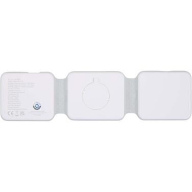 Logotrade promotional item image of: Armus 3-in-1 15W recycled plastic foldable wireless charger