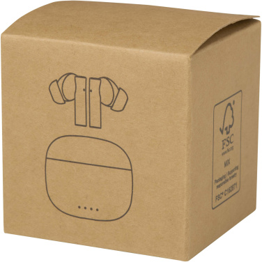 Logo trade promotional products image of: Alterf recycled plastic True Wireless Bluetooth® headset with silicone eartips