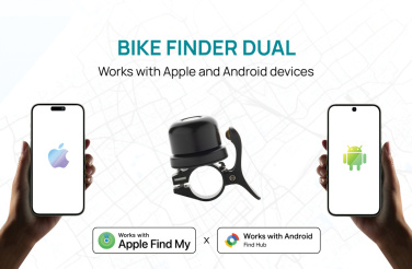 Logo trade promotional product photo of: Bike finder Dual RCS bike bell with worldwide locating