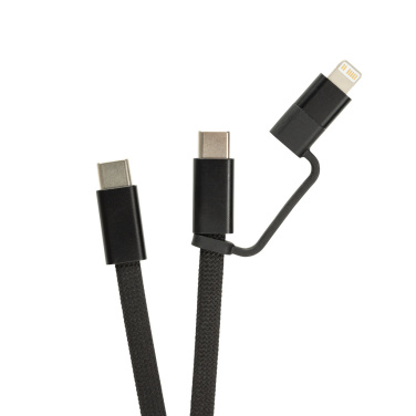 Logotrade promotional items photo of: Arc RCS recycled Ultra-thin 60W 2 in 1 magnetic cable