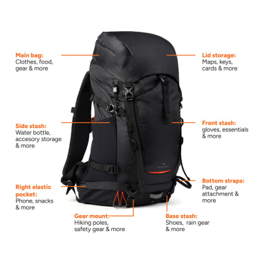 Logotrade promotional items photo of: Nordic Drift Trail RCS backpack 33L