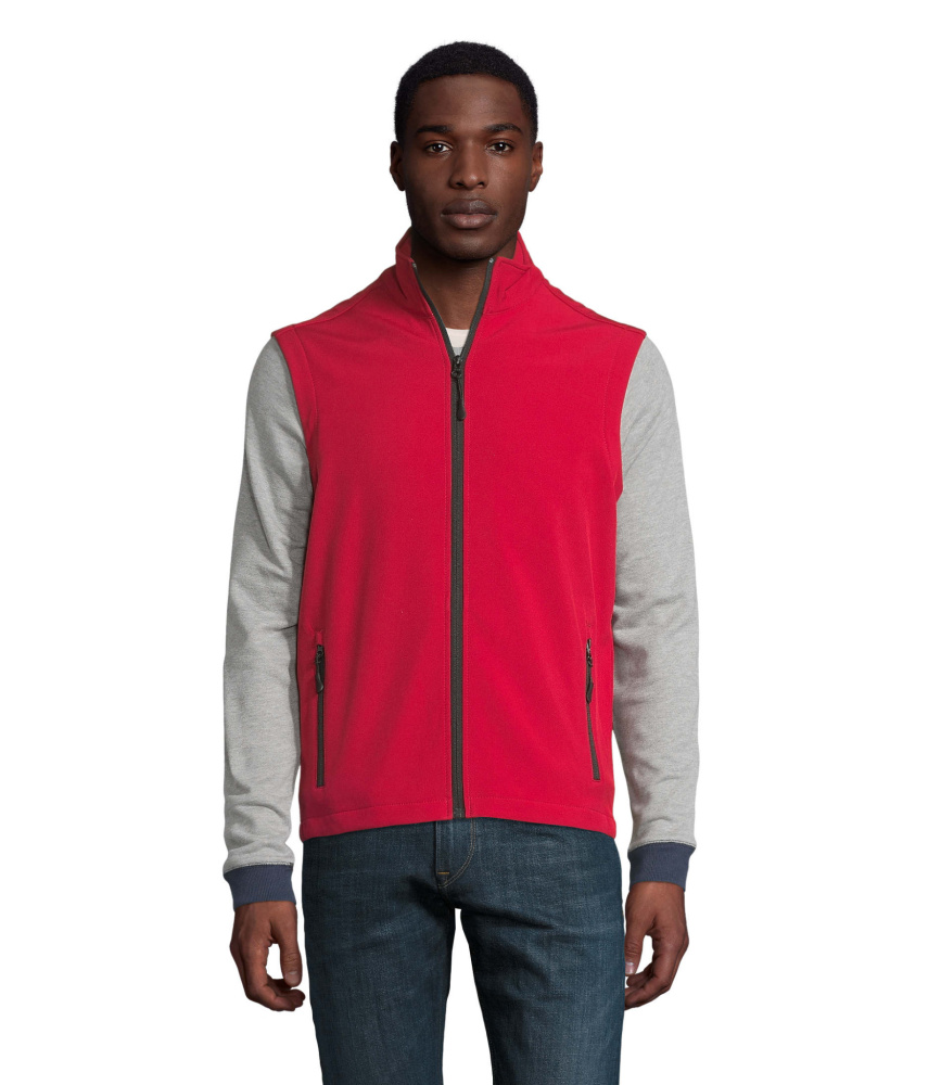 Logo trade business gifts image of: RACE BW MEN SOFTSHELL