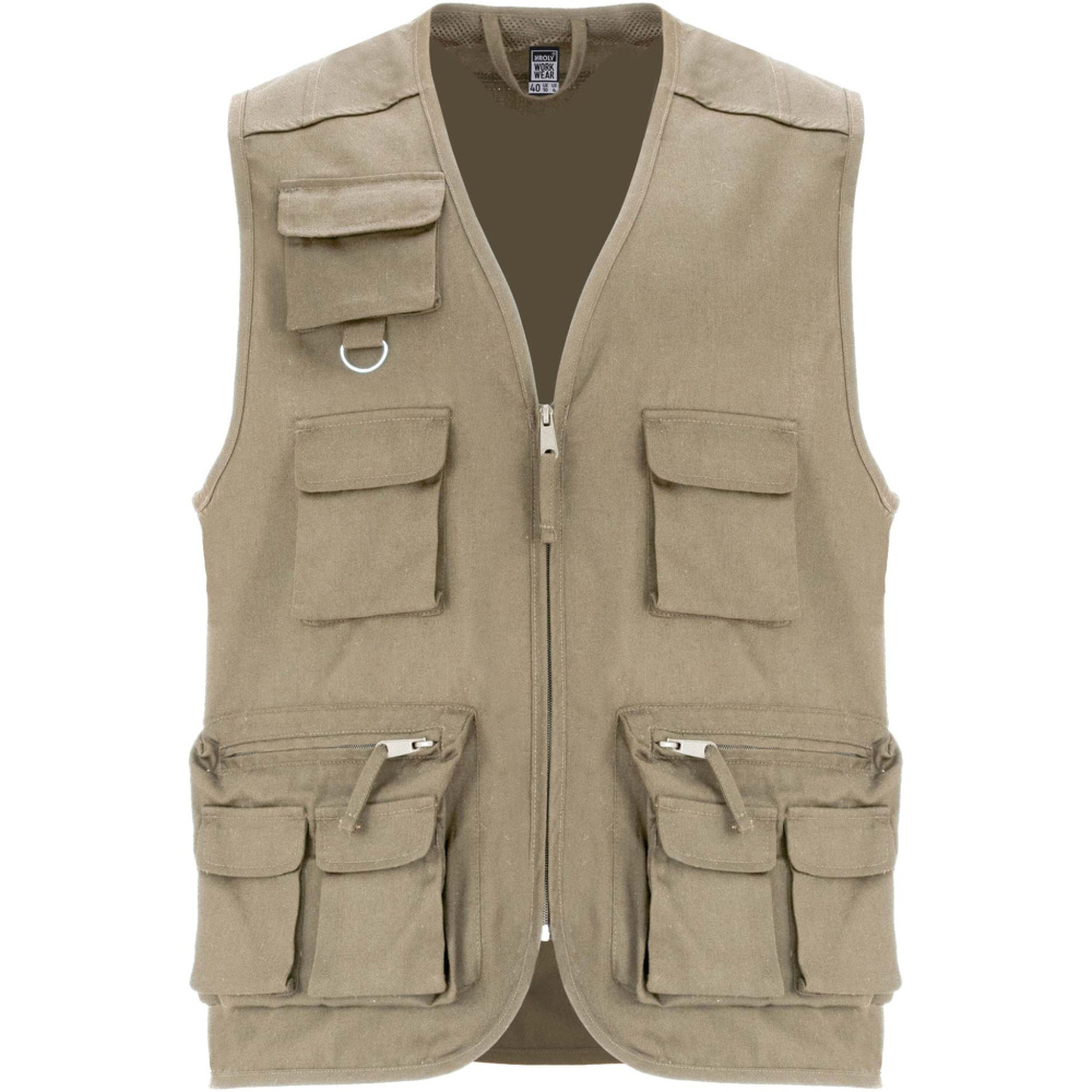Logotrade advertising products photo of: Venera 200 g/m2 v-neck multi-pocket workwear vest