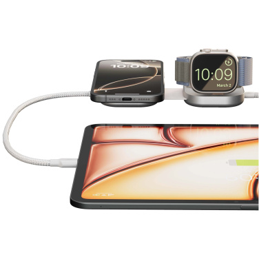 Logo trade promotional giveaways image of: Zens Pro 3 140W USB-C 3-in-1 charging cable