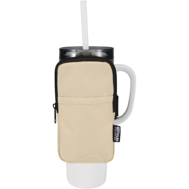 Logo trade promotional merchandise photo of: Byron GRS recycled bottle pouch