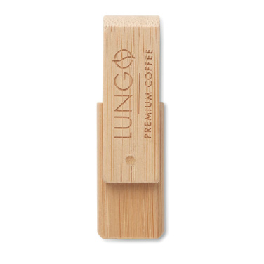 Logo trade promotional items image of: Bamboo USB