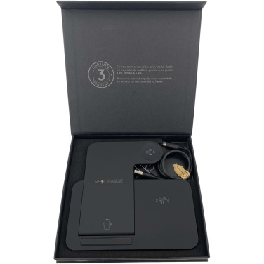 Logotrade promotional item image of: SCX.design W28 3-in-1 wireless charging base with phone stand