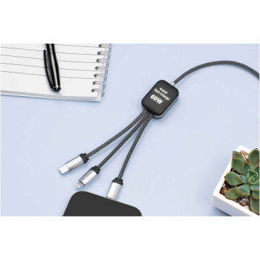 Logotrade promotional gift image of: SCX.design C33 60W Type-C charging cable with dual light-up logo 
