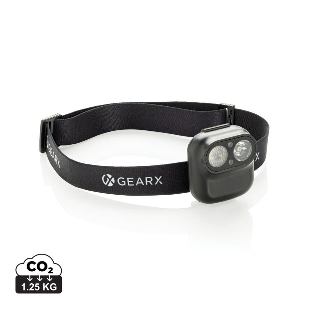 Logotrade corporate gift image of: Gear X RCS rPlastic head torch with motion sensor
