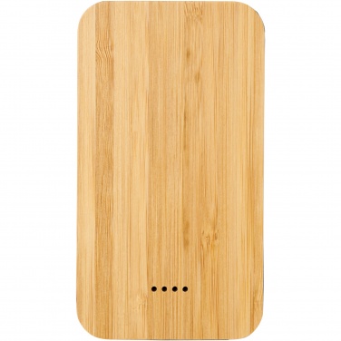 Logo trade reklaamkingi pilt: Tulevane 6000 mAh bambusest/kangast juhtmevaba akupank