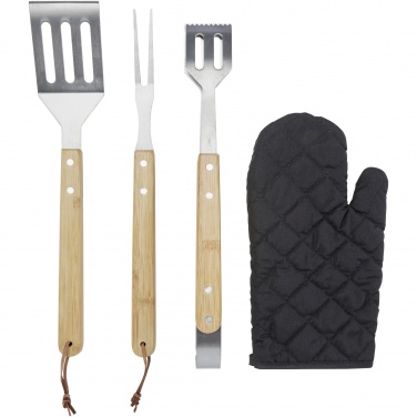 Logo trade firmakingituse pilt: Gril 3-osaline BBQ tööriistade komplekt ja kinnas 