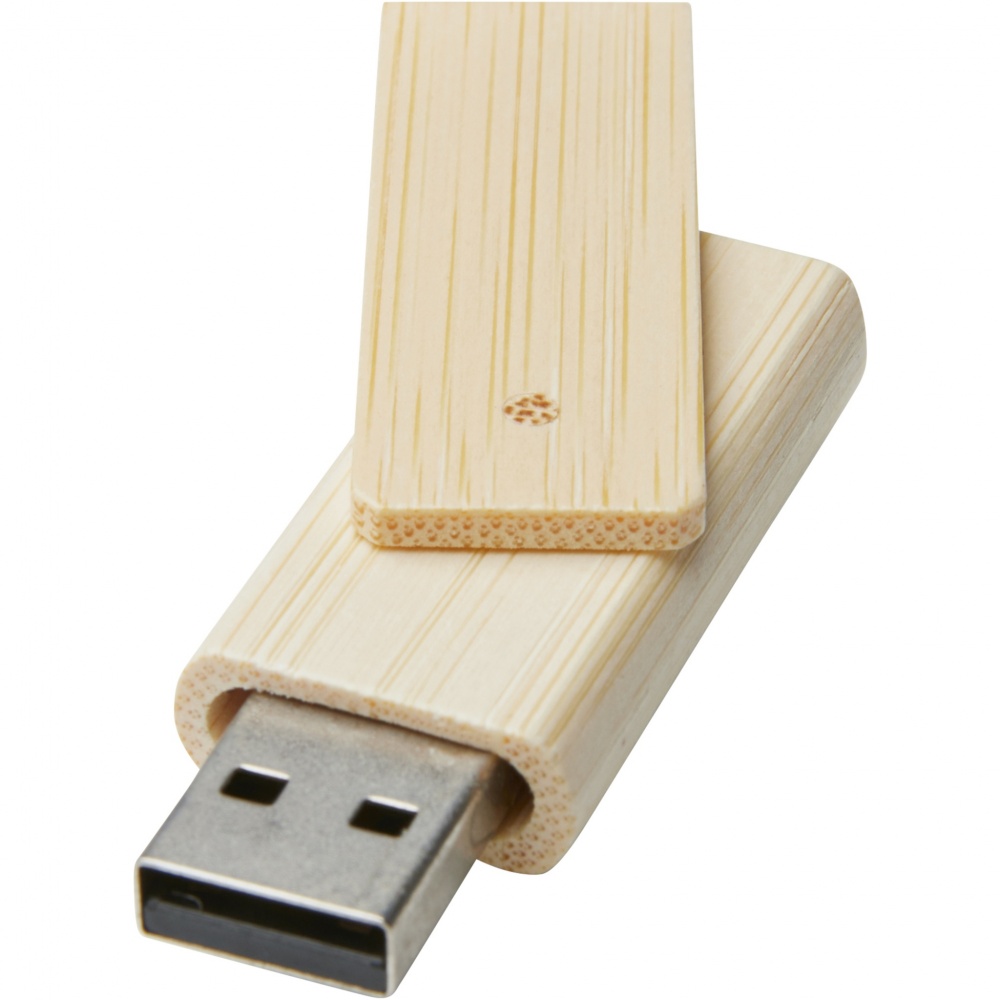 Logo trade firmakingi pilt: Pöörake 16 GB bambusest USB-mälupulka