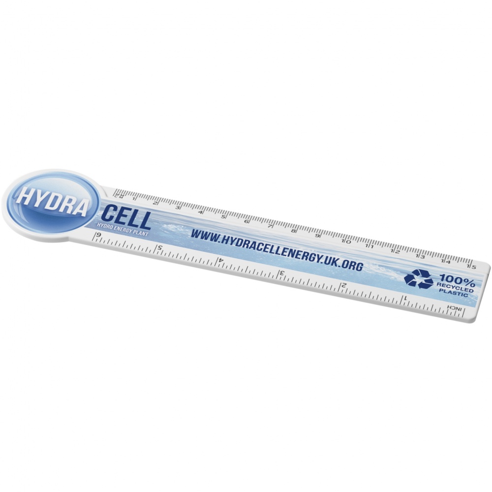 Logotrade reklaamkingitused pilt: Tait 15 cm ringikujuline taaskasutatud plastikust joonlaud 