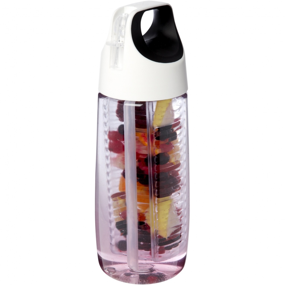 Logotrade firmakingi foto: HydroFruit 700 ml taaskasutatud plastikust spordipudel koos keeratava kaane ja infusiooniga