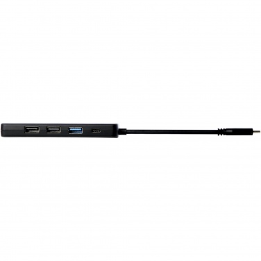 Logotrade reklaamkingi foto: Loop RCS taaskasutatud plastist multimeediumiadapter USB 2.0-3.0 HDMI-pordiga