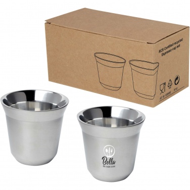 Logotrade reklaamkingituse foto: Duo 80 ml RCS sertifikaadiga roostevabast terasest espressotassi komplekt 