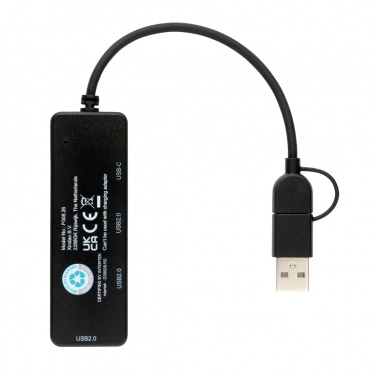 Logotrade meened pilt: RCS taaskasutatud plastist kahe sisendiga USB-jaotur