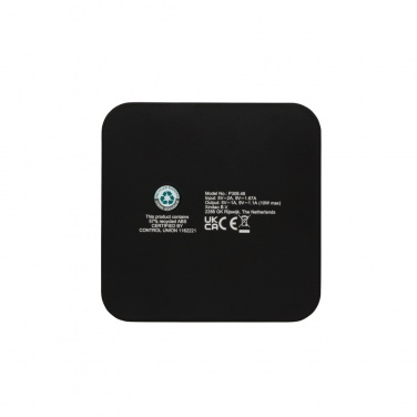 Logo trade reklaamkingituse pilt: RCS taaskasutatud plastist 10 W juhtmeta laadija USB-portidega