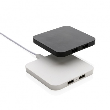 Logo trade firmakingituse pilt: RCS taaskasutatud plastist 10 W juhtmeta laadija USB-portidega