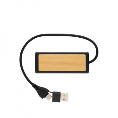 Logotrade firmakingid pilt: Link RCS-i taaskasutatud plastist ja bambusest kahe sisendiga USB-jaotur