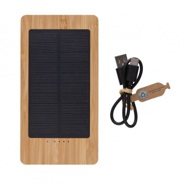 Logo trade reklaamkingi pilt: Sunwicki 10 000 mAh bambusest päikeseenergiapank
