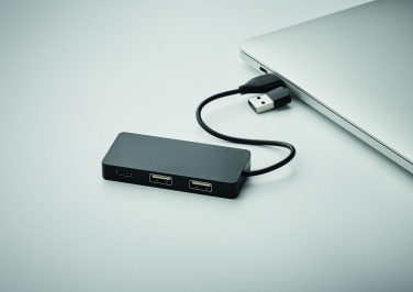 Logo trade firmakingituse pilt: 3-pordiline USB-jaotur 20 cm kaabliga