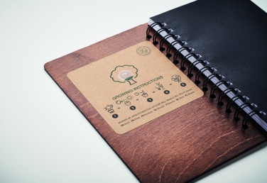 Logo trade firmakingi pilt: A5 kasepuidust märkmik GROWBOOK™